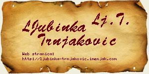 LJubinka Trnjaković vizit kartica